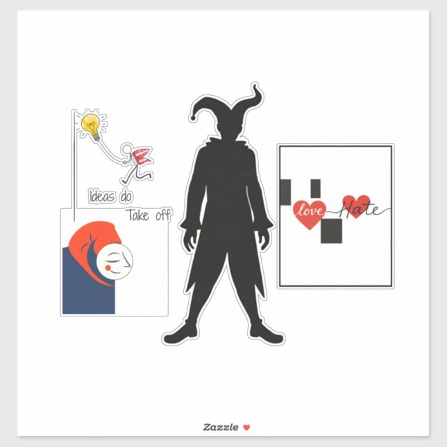 Jester Patch Aufkleber (Blatt)