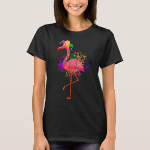 Jester Pink Flamingo Bird Animal Niedlich Mardi Gr T-Shirt