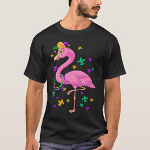 Jester Pink Flamingo Bird Animal Niedlich Mardi Gr T-Shirt