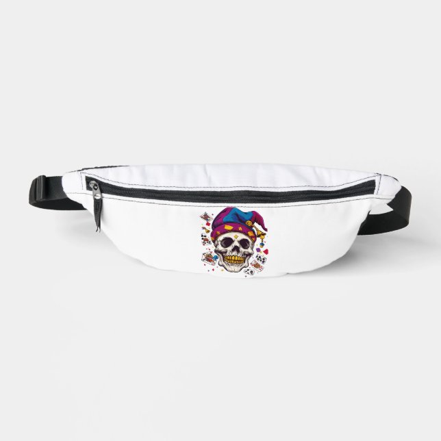 Jester-Schädel-Trickser Bauchtasche (Vorderseite)