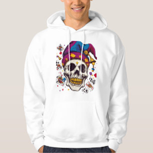 Jester-Schädel-Trickser Hoodie