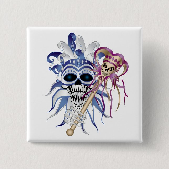 Jester Skull Button (Vorderseite)