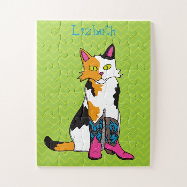 Jester the Cat Kids Personalisiert Puzzle (Vertikal)