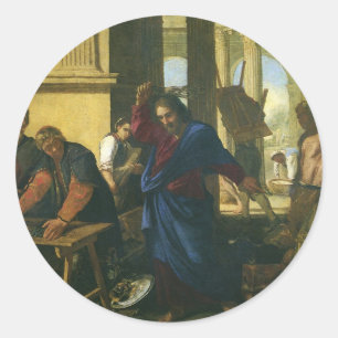 Jesu Christi Tempelreinigung Runder Aufkleber