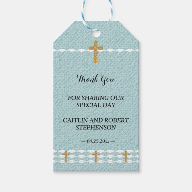 Jesu Christus Kreuz danke dir Geschenkanhänger (Vorderseite)