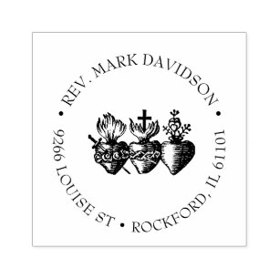 Jesu Herz Selige Jungfrau Maria Joseph Katholik Gummistempel