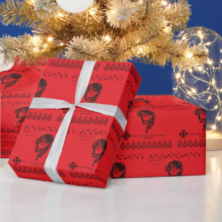 Jesu letzte Worte rot Geschenkpapier