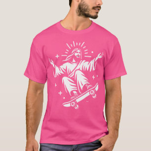 Jesu Reiten Skateboard Christliche Skateboard T-Shirt