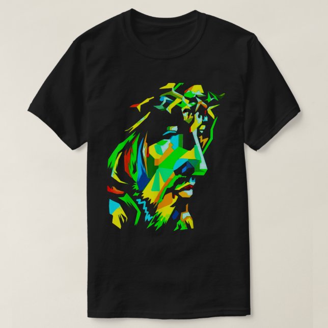 Jesucristo Pop Art Jesus Christus Gesicht Katholis T-Shirt (Design vorne)