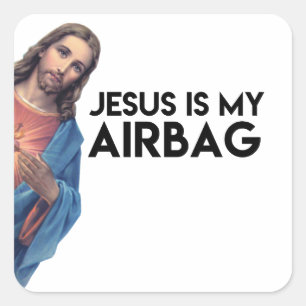 Jesuis my Airbag Quadratischer Aufkleber