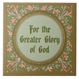 Jesuit Motto von St. Ignatius Loyola (BK50; Englis Fliese