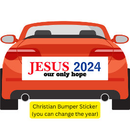 Jesus 2024 Unser einziger hoffnungsloser Präsident Autoaufkleber