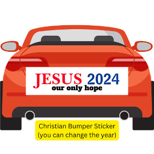 Jesus 2024 Unser einziger hoffnungsloser Präsident Autoaufkleber
