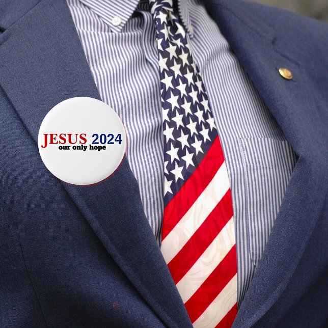Jesus 2024 Unser einziger hoffnungsloser Präsident Button (Von Creator hochgeladen)