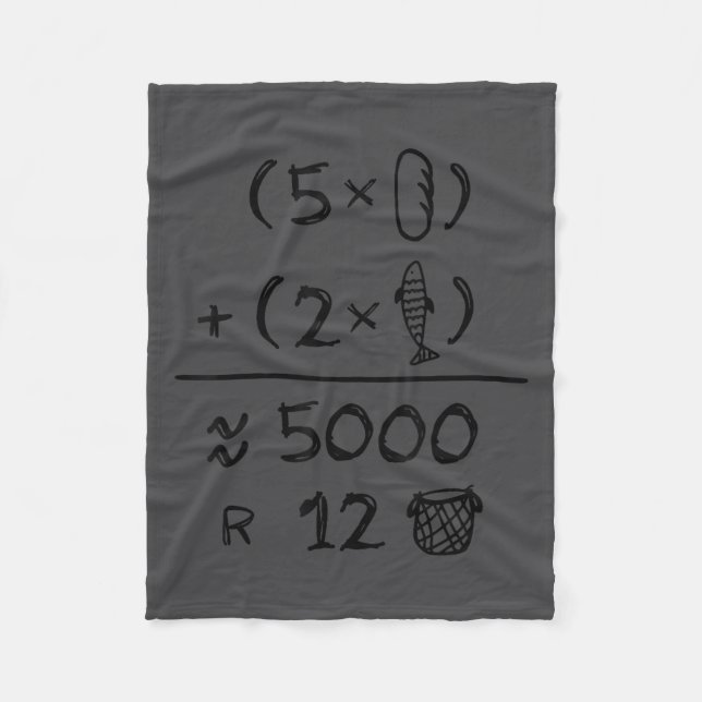 Jesus 2 Fishes 5 Breads 5000 Chosen Against Curren Fleecedecke (Vorderseite)