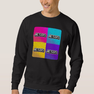 JESUS - 4 Quadratisch Sweatshirt