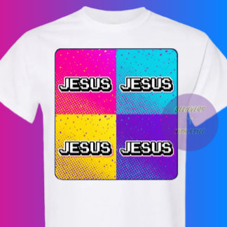JESUS - 4 Quadratisch T-Shirt