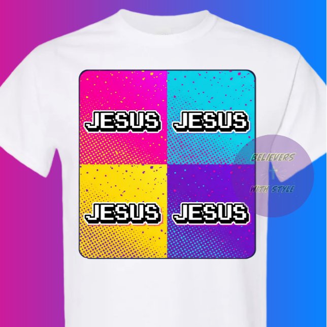 JESUS - 4 Quadratisch  T-Shirt (Von Creator hochgeladen)