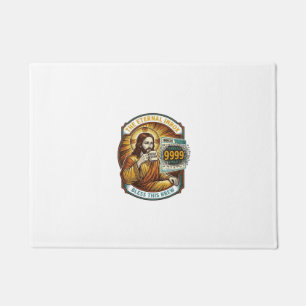 Jesus 9999 ungelesene E-Mails Inbox Zero Büro Humo Fußmatte