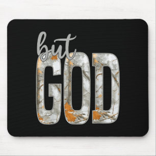 Jesus, aber Gott, Camo, christliches Kreuz, Gott, Mousepad