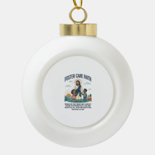 Jesus Adoption Pflege Grafik T-Shirt Christlich A Keramik Kugel-Ornament