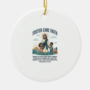 Jesus Adoption Pflege Grafik T-Shirt Christlich A Keramik Ornament