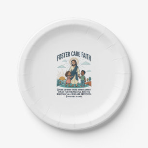 Jesus Adoption Pflege Grafik T-Shirt Christlich A Pappteller