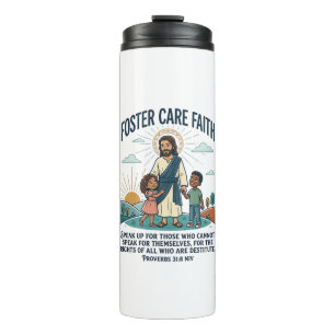 Jesus Adoption Pflege Grafik T-Shirt Christlich A Thermosbecher