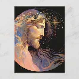 Jesus AI Generated Art Postcard Postkarte