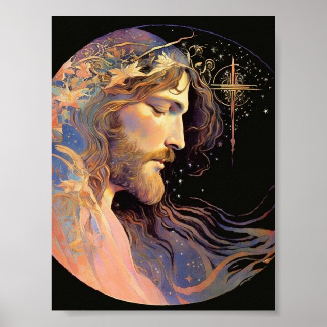 Jesus AI Generated Art Poster (Vorne)