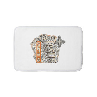 Jesus Alles Vintage Christliche Typografie Desi Badematte