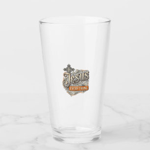Jesus Alles Vintage Christliche Typografie Desi Glas