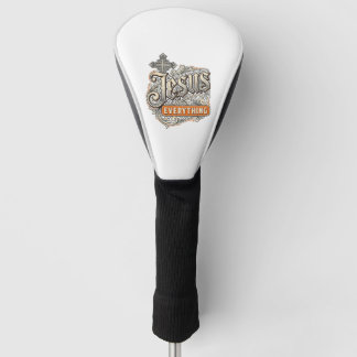 Jesus Alles Vintage Christliche Typografie Desi Golf Headcover