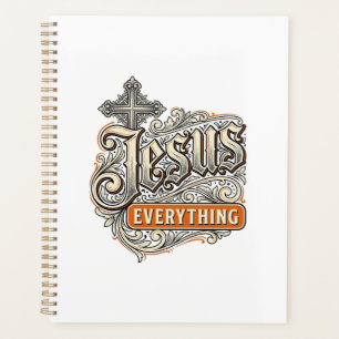 Jesus Alles Vintage Christliche Typografie Desi Planer