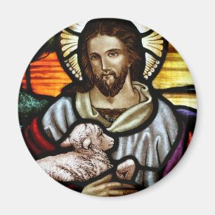Jesus als das Portrait des guten Hirten Magnet