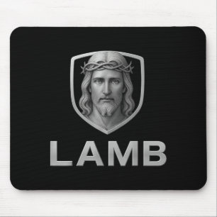 Jesus als Lamm Ikonische christliche Abbildung Mousepad