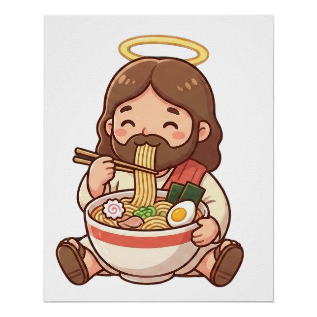 Jesus also likes ramen poster (Vorderseite)