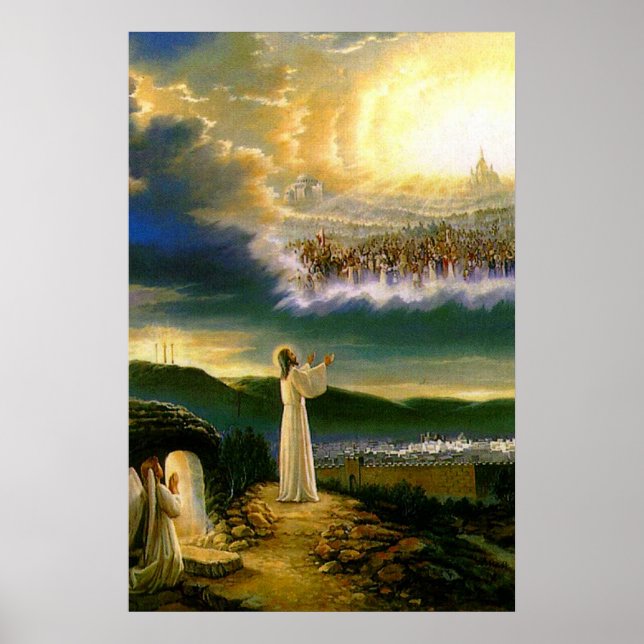 Jesus am Himmel Poster (Vorne)