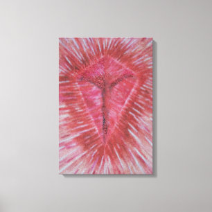 Jesus am Kreuz (39,4 x 57,33cm, 15,5" x 22,6") Leinwanddruck