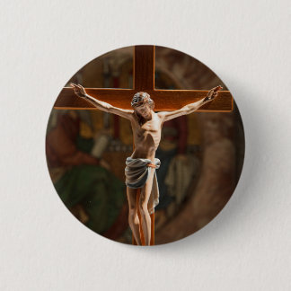 Jesus am Kreuz Button
