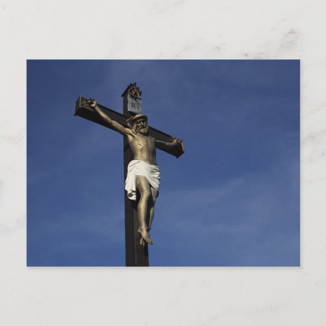 Jesus am Kreuz Postkarte (Vorderseite)