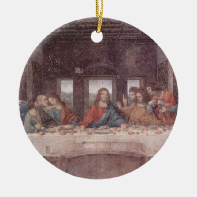 Jesus am letzten Abendmahl, Leonardo da Vinci Keramik Ornament (Vorne)