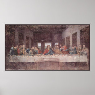Jesus am letzten Abendmahl, Leonardo da Vinci Poster