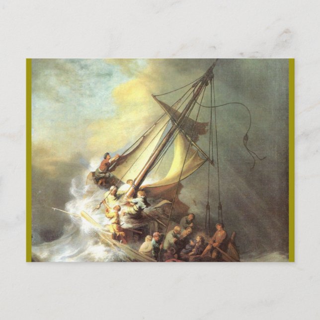 Jesus am Meer von Galiläa, Israel Postkarte (Vorderseite)