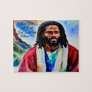 Jesus am oberen Wasserfarbenpuzzle Puzzle