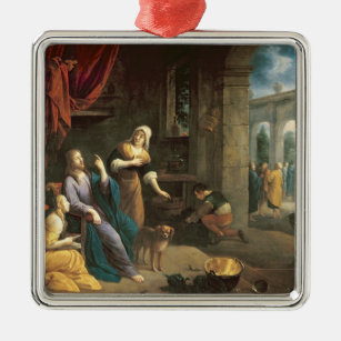 Jesus am Zuhause von Martha und von Mary Silbernes Ornament