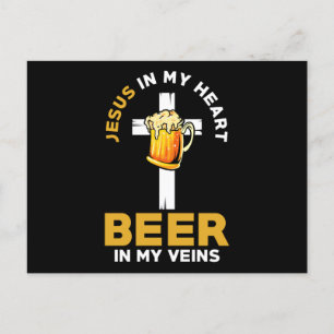 Jesus And Beer Christian Saying Postkarte