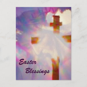 Jesus and Cross Oaster Post Card Feiertagspostkarte