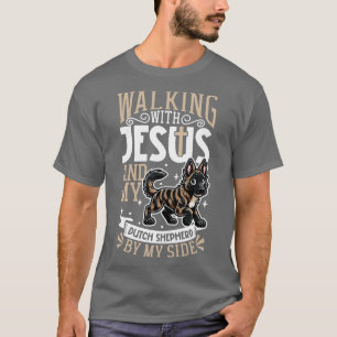 Jesus and dog Dutch Shepherd T-Shirt