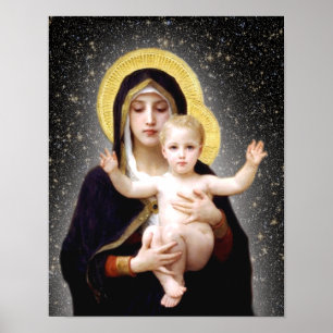 JESUS AND MARY DEVOTIONAL IMAGE. POSTER